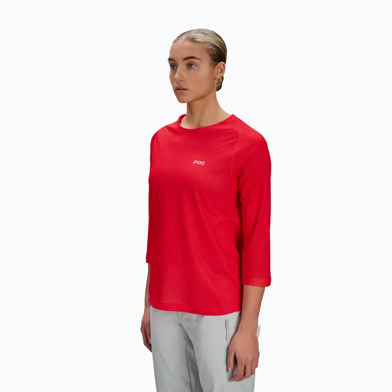 Cenová Bomba Dámský cyklistický dres POC Motion Air Jersey 3/4 prismane red