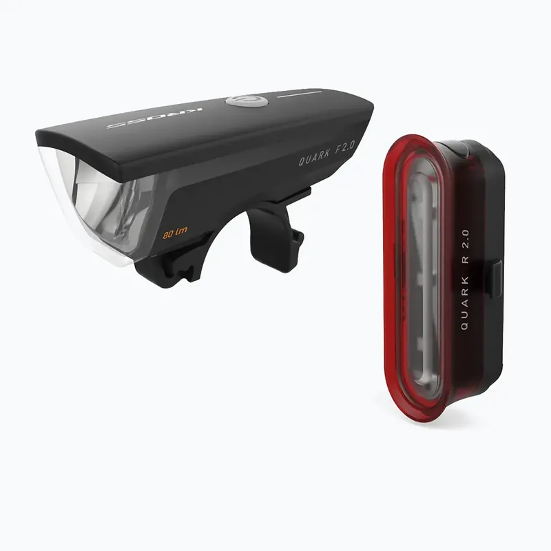 Sada cyklistických světel KROSS Quark Set 2.0 black Nová Kolekce