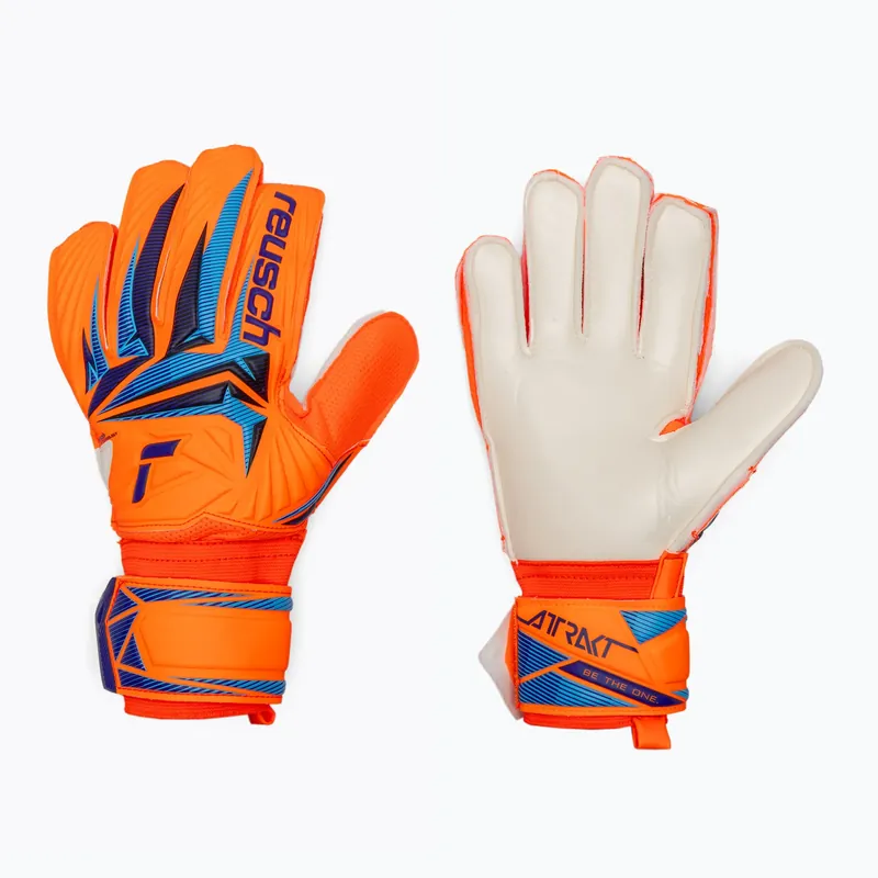 Brankářské rukavice Reusch Attrakt Solid shocking orange/blue Značkový