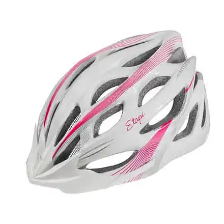 Vesper cyklistická helma bílá-růžová Víkendová Akce
