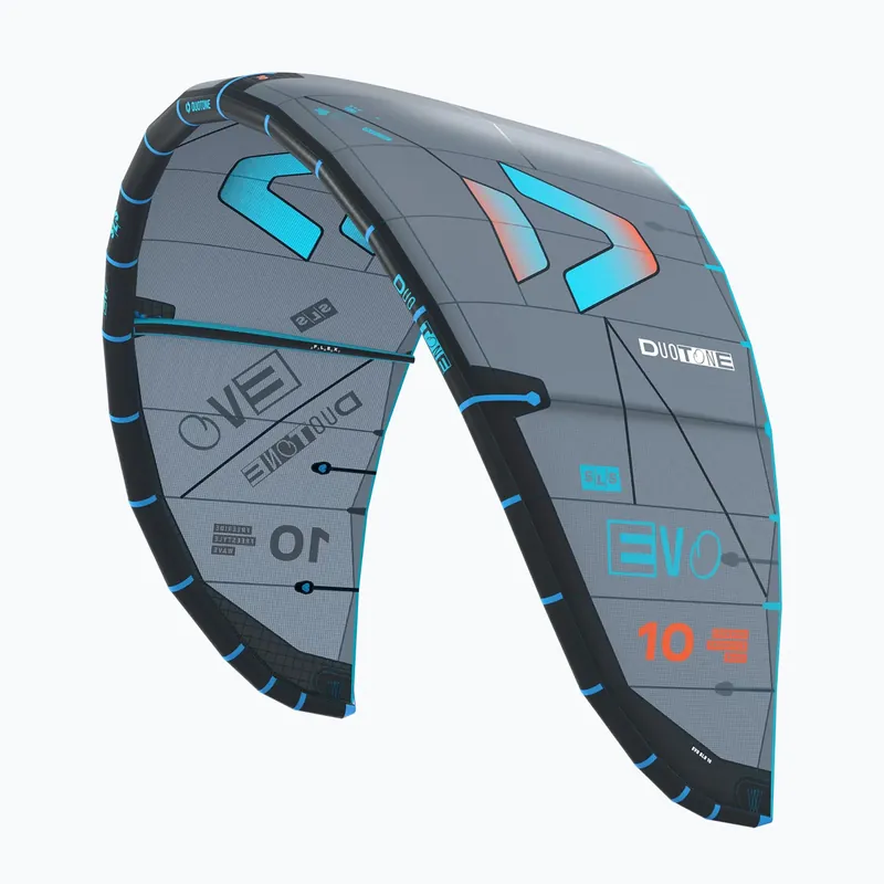 Kitesurfingový drak Duotone Evo SLS dark grey/turquoise Novinka Vrácení Zdarma