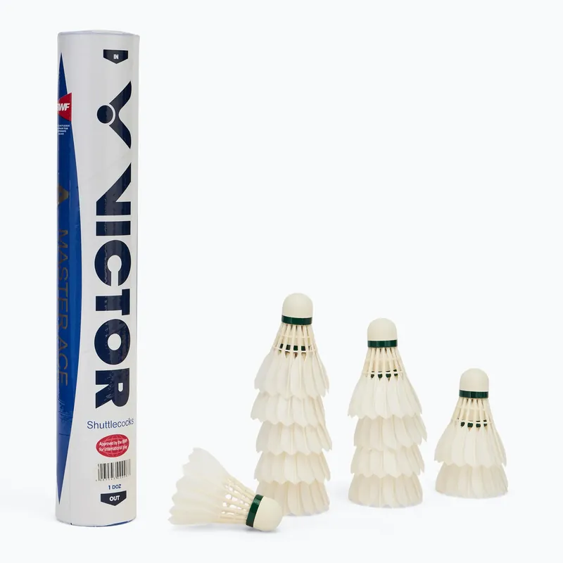 Badmintonové člunky VICTOR Master Ace 78 12 ks white Expresní Doručení