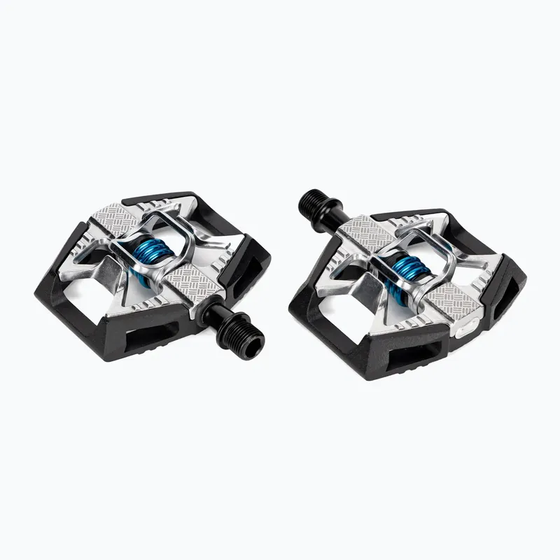 Crankbrothers Double Shot 2 černé/stříbrné/modré pedály na kolo Speciální Cena