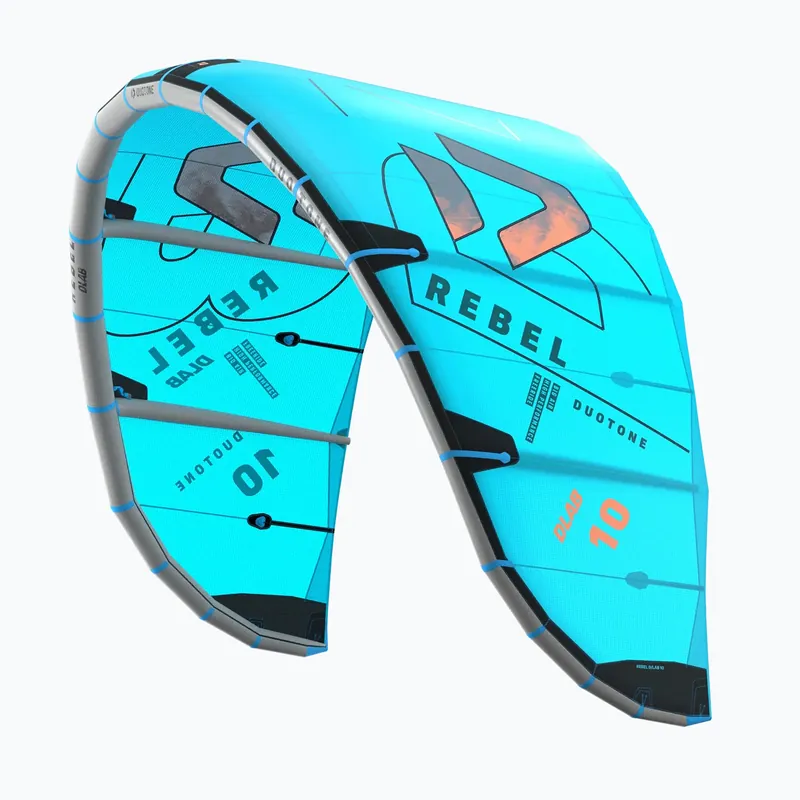 Kitesurfingový drak Duotone Rebel D/LAB Turquoise/Grey Rychlé Dodání