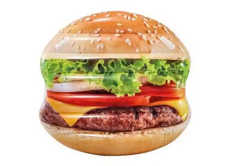 Tovární Cena Lehátko INTEX nafukovací HAMBURGER 145X142 cm - béžová