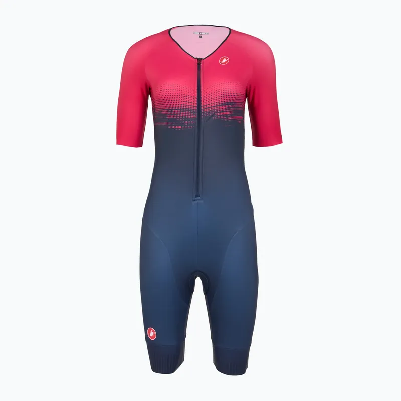 Dámská cyklistická kombinéza Castelli Core Tri W belgian blue/bright rose Originální