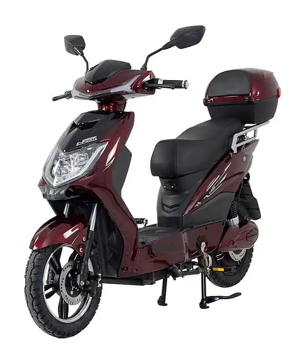 Odeslání Ihned Elektroskútr RACCEWAY E-FICHTL, vínový-lesklý s baterií 20Ah