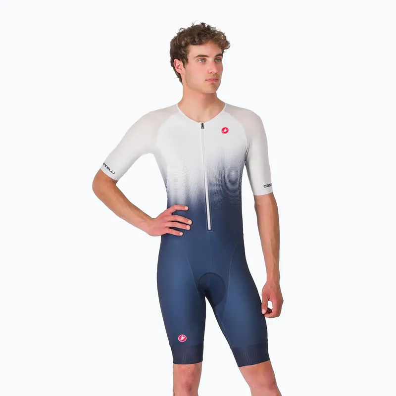 Pánská cyklistická kombinéza Castelli Core Tri belgian blue/white Speciální Cena