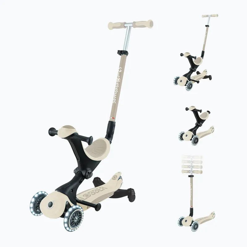 Nejprodávanější Dětská koloběžka Globber Go.Up Deluxe Lights Ecologic 360 coconut