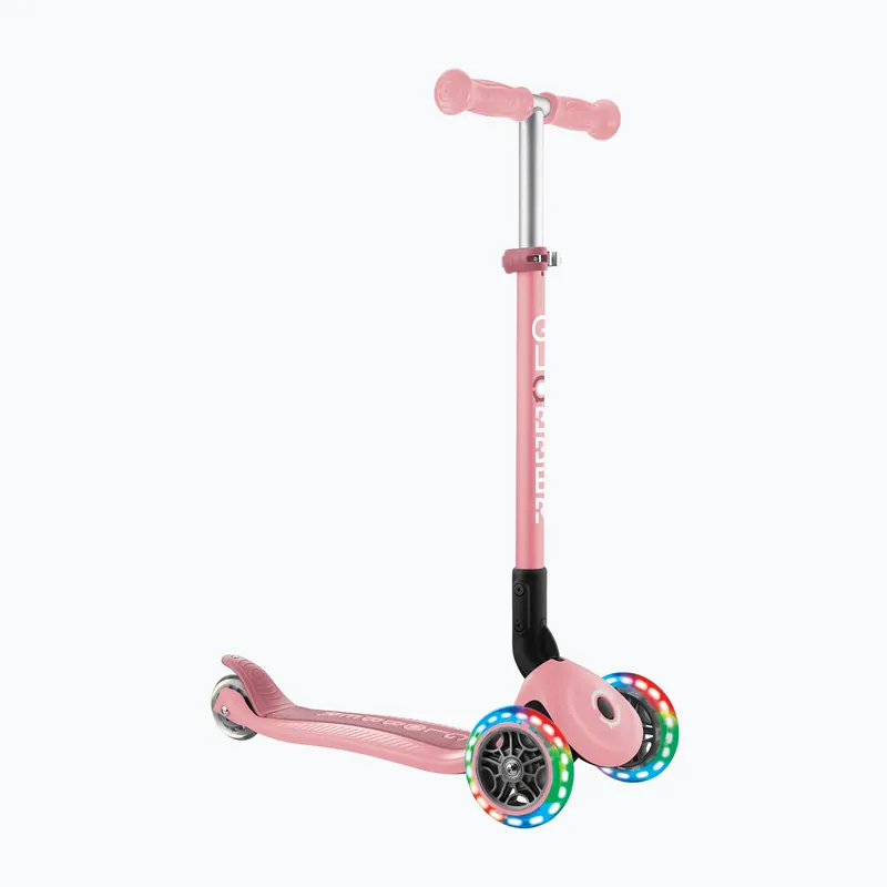 Dětská koloběžka Globber Primo Foldable Lights pastel pink Rychlé Dodání