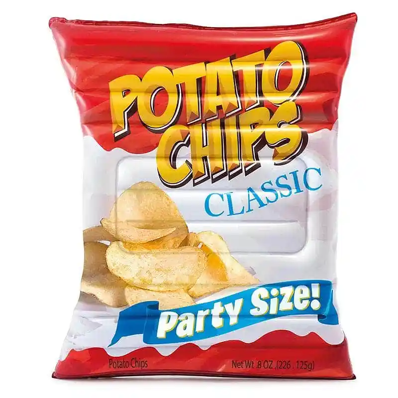 Lehátko INTEX nafukovací Potato chips 178x140 cm - bílá/červená Expresní Doručení