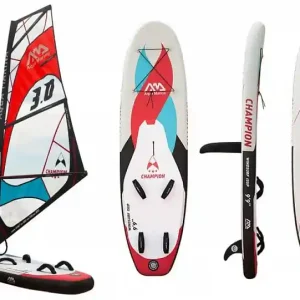 Paddleboard Aqua Marina CHAMPION SET s plachtou model 2018 Sezónní Sleva