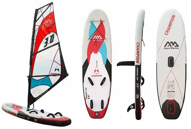 Paddleboard Aqua Marina CHAMPION SET s plachtou model 2018 Sezónní Sleva