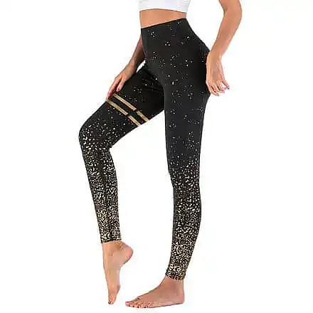 Yoga Fit dámské legíny černá-zlatá Pouze Dnes
