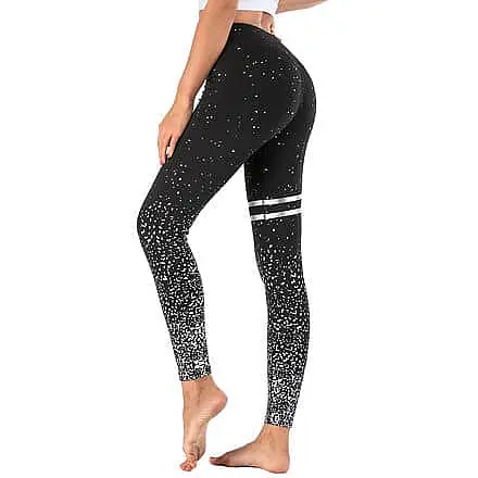 Yoga Fit dámské legíny černá-stříbrná Akční Nabídka