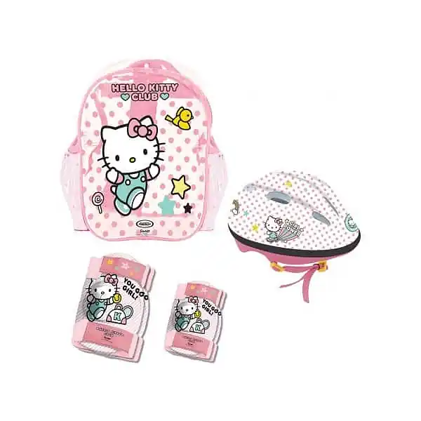 Tovární Cena Sada chráničů a helmy Hello Kitty s taškou