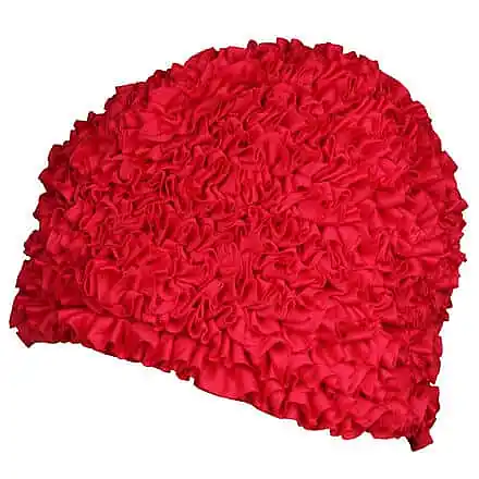 Ruffle koupací čepice červená Víkendová Akce