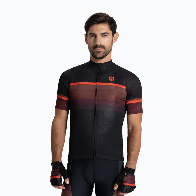 Novinka Pánský cyklistický dres Rogelli Hero II red / bordeaux / black