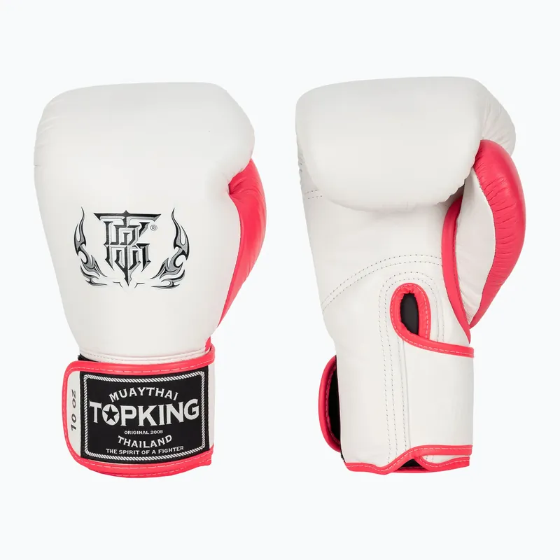 Boxerské rukavice Top King Boxing Reborn bílé/růžové Originální