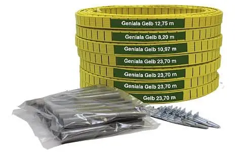 umělé lajny Geniala šíře 4 cm nebo 5 cm žluté Speciální Cena