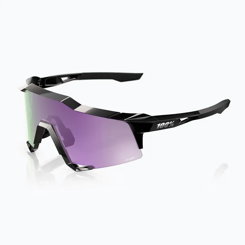 Časově Omezené Sluneční brýle 100% Speedcraft polished black/hiper polarized lavender mirror