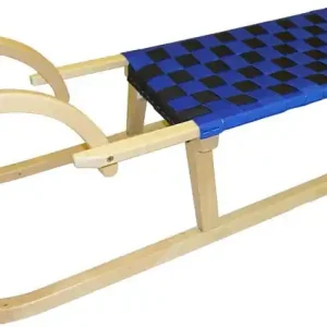 Sáně dřevěné Rohačky 125CM ČERVENÝ VÝPLET - modrá Ověřený