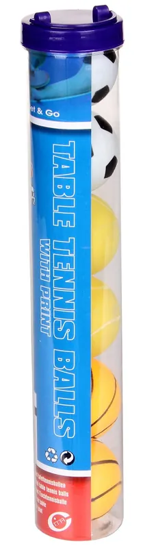 Must-Have míčky na stolní tenis sada 6 ks, s potiskem