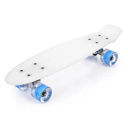Cenová Bomba Flip LED plastový skateboard bílá