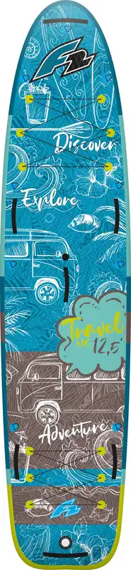 Ověřený paddleboard F2 Travel WS 12‘6‘‘x35‘‘x6‘‘ - PETROL