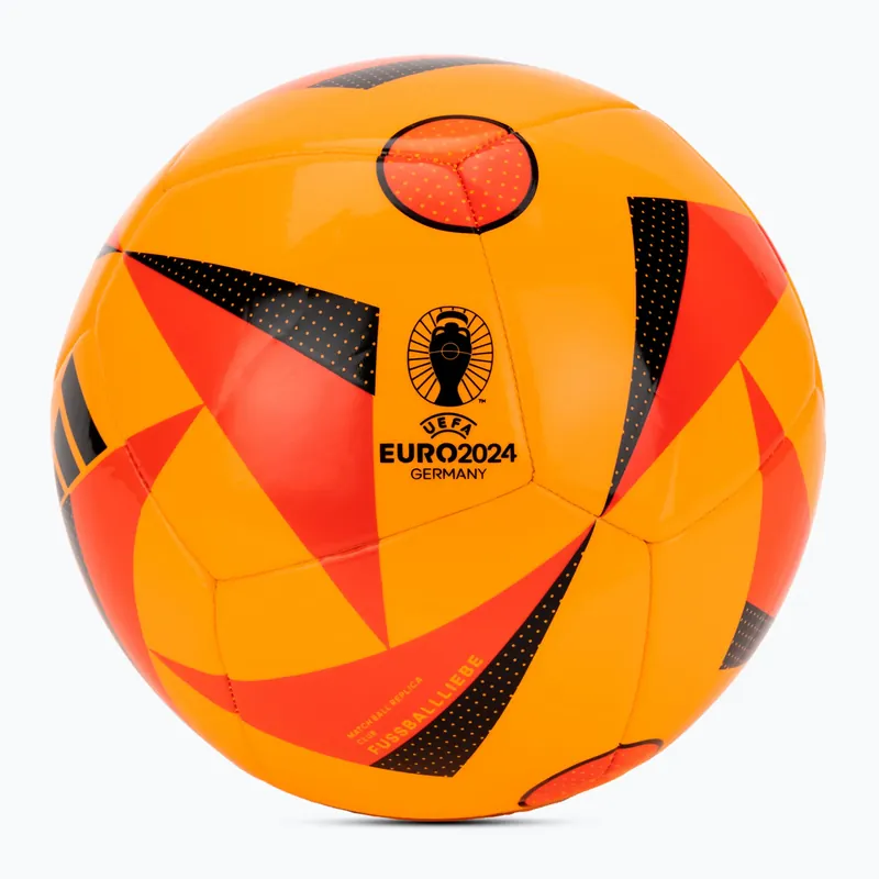 Originální Fotbalový míč adidas Fussballiebe Club Euro 2024 solar gold/solar red/black velikost 5