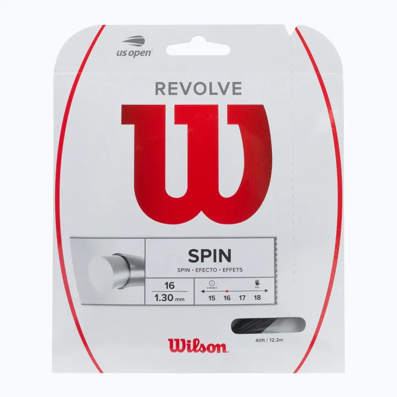 Značkový Tenisové struny Wilson Revolve 16 černá WRZ946800+