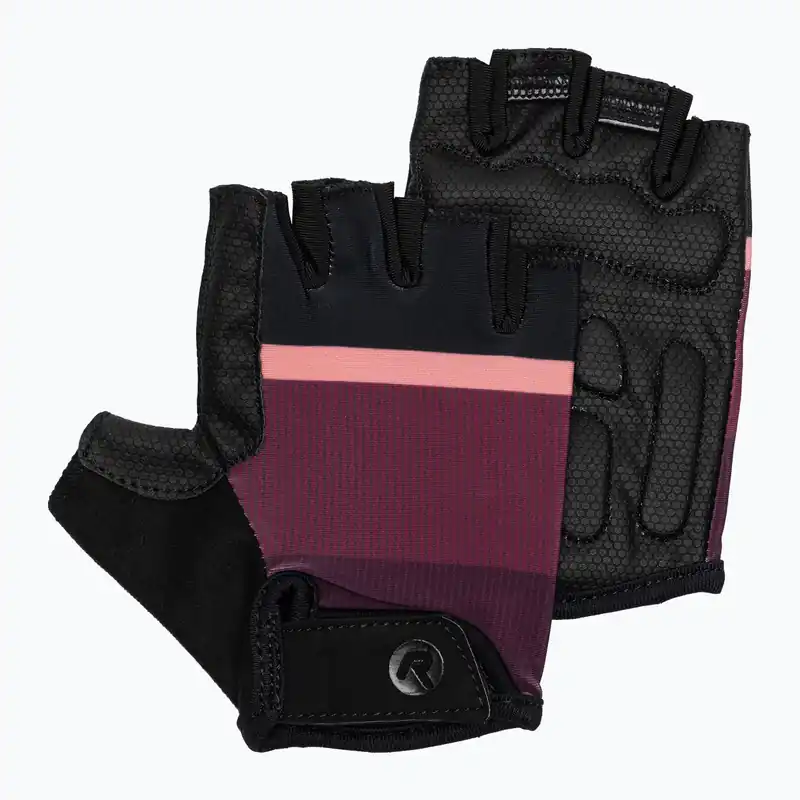 Dámské cyklistické rukavice Rogelli Impress II burgundy/coral/black Pouze Dnes