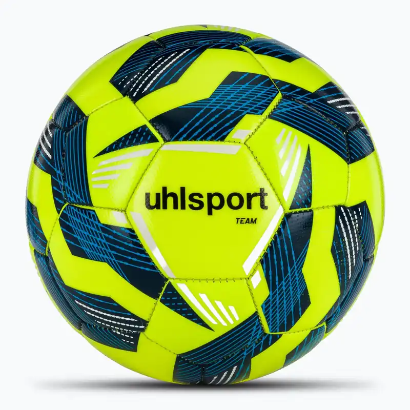 Sleva Fotbalový míč uhlsport Team fluo yellow/navy/white velikost 4
