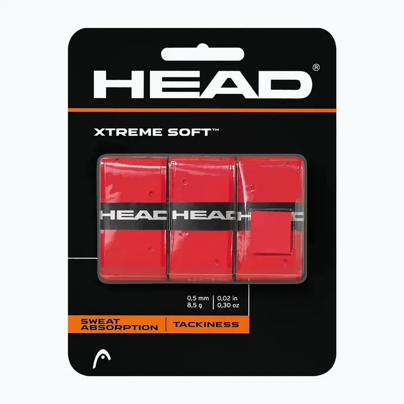 Poslední Šance Omotávky na tenisovou raketu HEAD Xtremesoft Grip 3 ks red