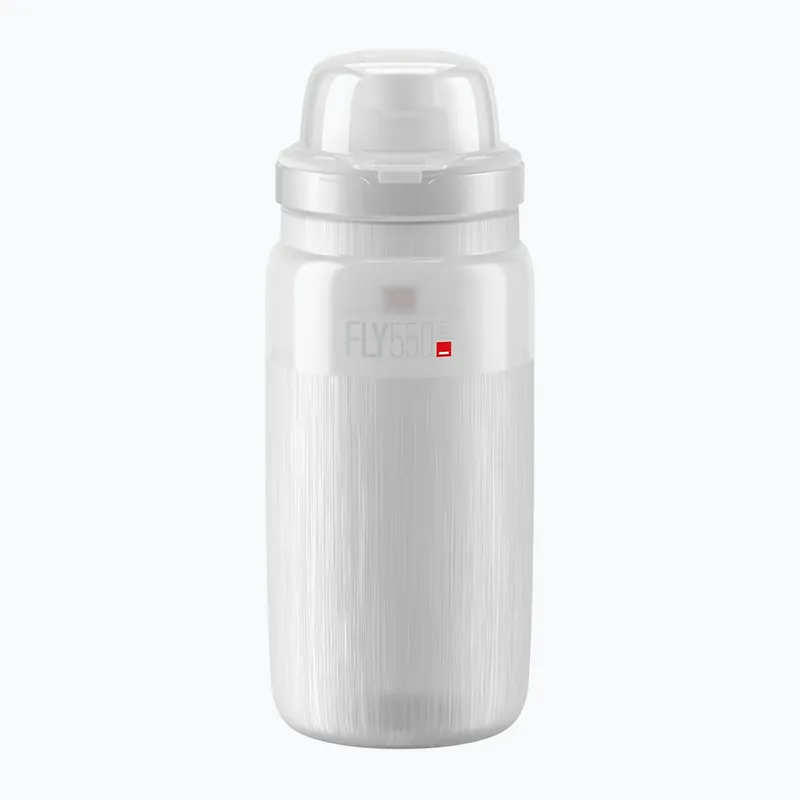 Cyklistická láhev Elite FLY Tex MTB 550 ml clear/grey logo Levný