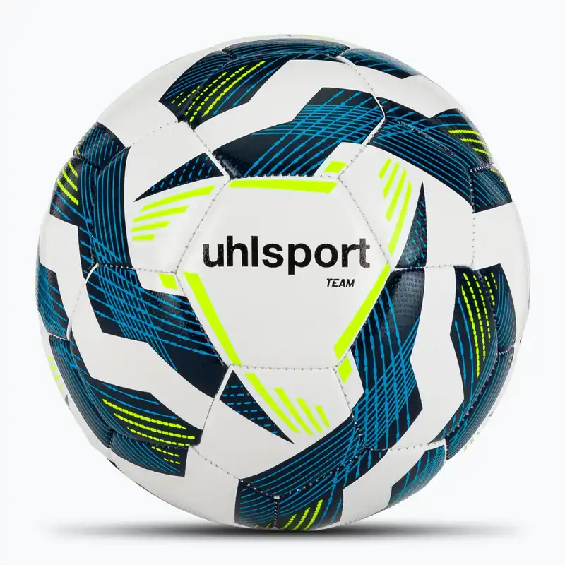 Časově Omezené Fotbalový míč uhlsport Team white/navy/fluo yellow velikost 4