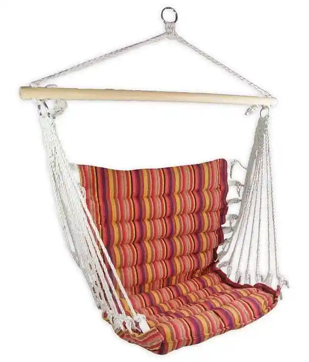 Víkendová Akce Závěsné houpací křeslo SEDCO RELAX STRIPS plněné - Oranžová
