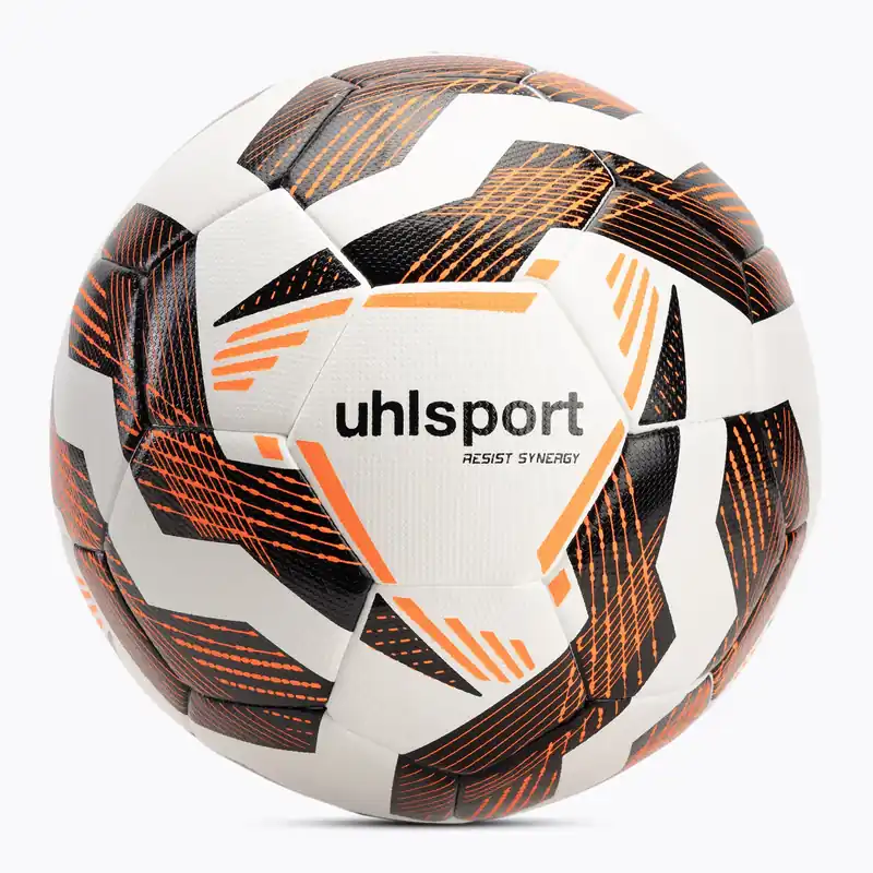 Fotbalový míč uhlsport Resist Synergy white/black/fluo orange velikost 5 Značkový