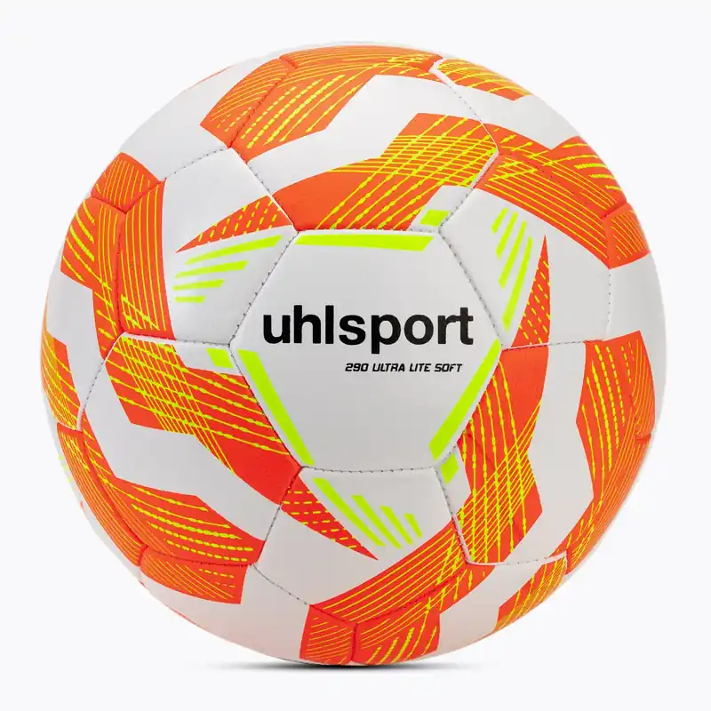 Fotbalový míč uhlsport Ultra Lite Soft 290 white/fluo orange/fluo yellow velikost 5 Cenový Hit