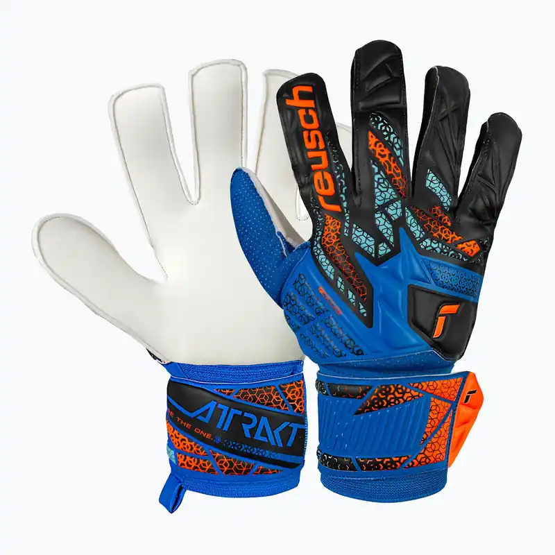 Brankářské rukavice Reusch Attrakt Solid electric blue/shocking orange Dokud Zásoby Vydrží