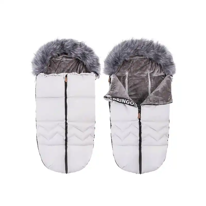 Cenově Výhodný Zimní fusak s kožíškem 4v1 SPRINGOS FLUFFY bílý
