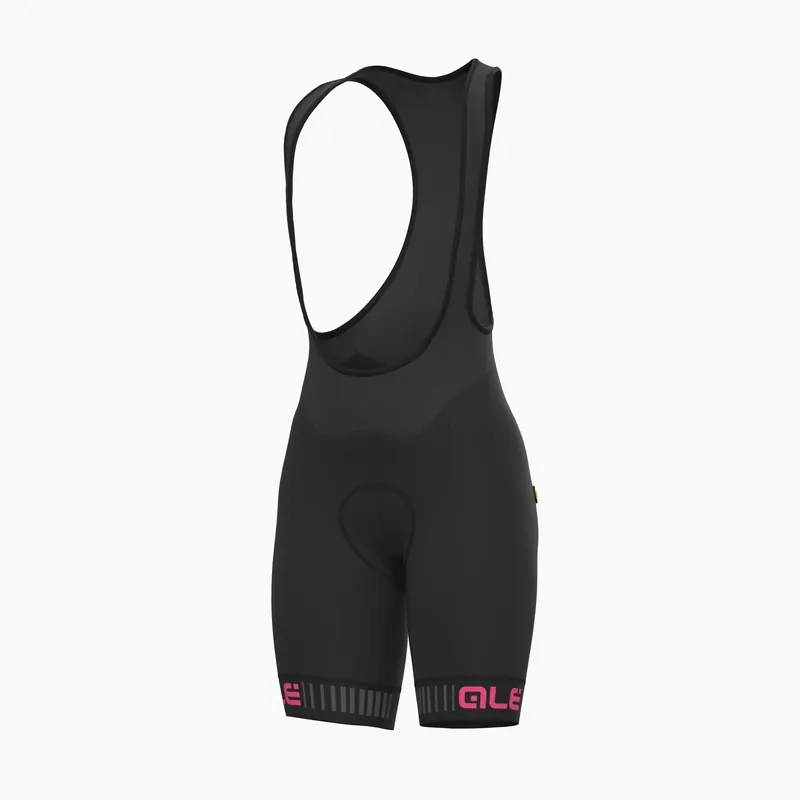 Nízká Cena Dámské cyklistické šortky ALÉ Pantalone C/B Traguardo bibshort black/pink L11551518