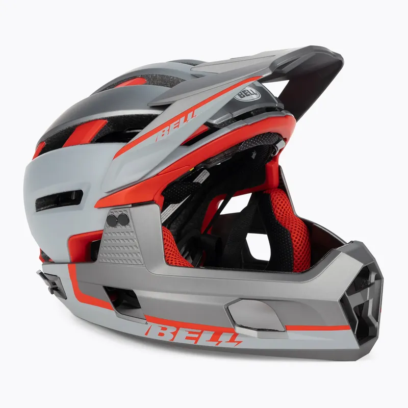 Bezpečná Platba Cyklistická přilba Bell FF Super Air R Mips Spherical šedo-červená BEL-7138148