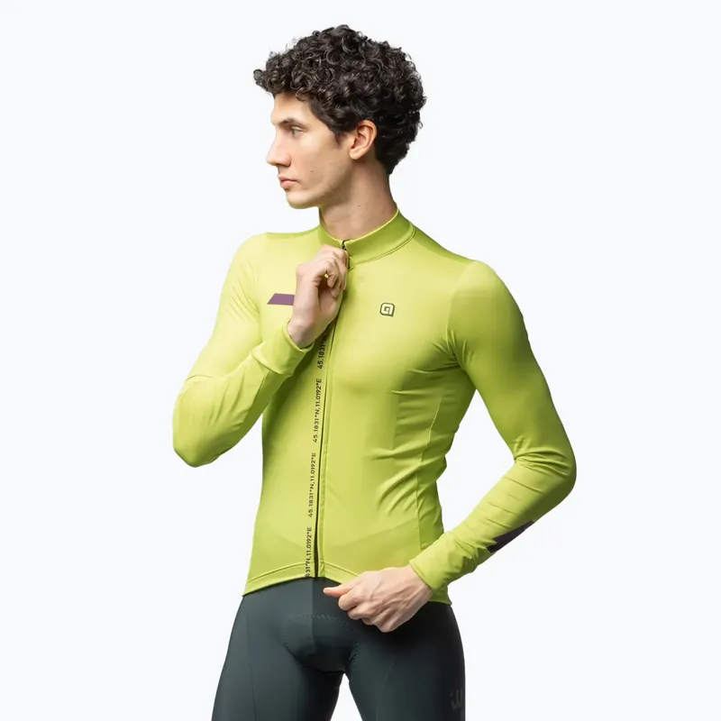 Poslední Šance Pánská cyklistická mikina Alé Follow Me acid green