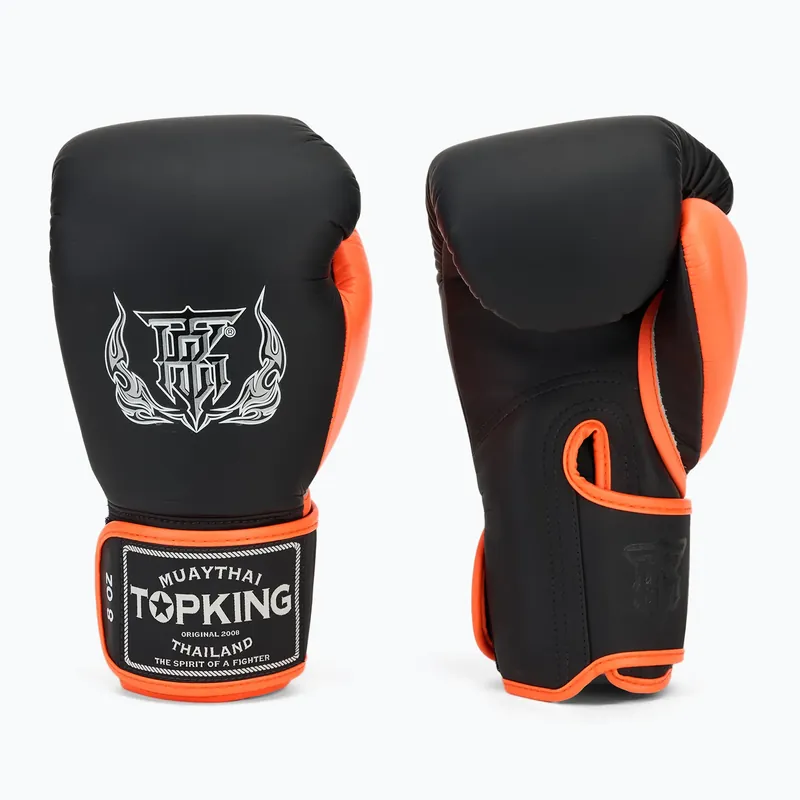 Dokud Zásoby Vydrží Boxerské rukavice Top King Reborn Boxing Semi Leather white/orange