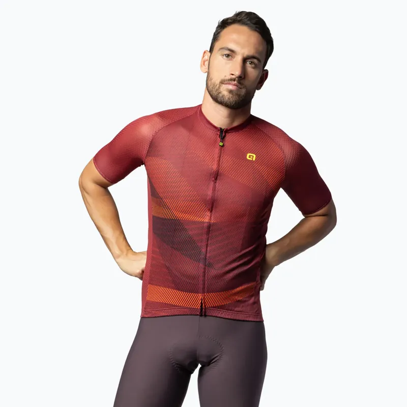 Ověřený Pánský cyklistický dres Alé Connect bordeaux