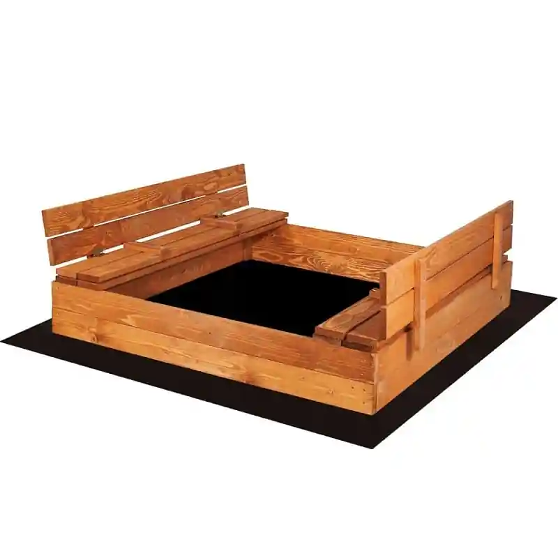 Dětské pískoviště s krytem 140x140 cm SPRINGOS + podložka Nová Kolekce