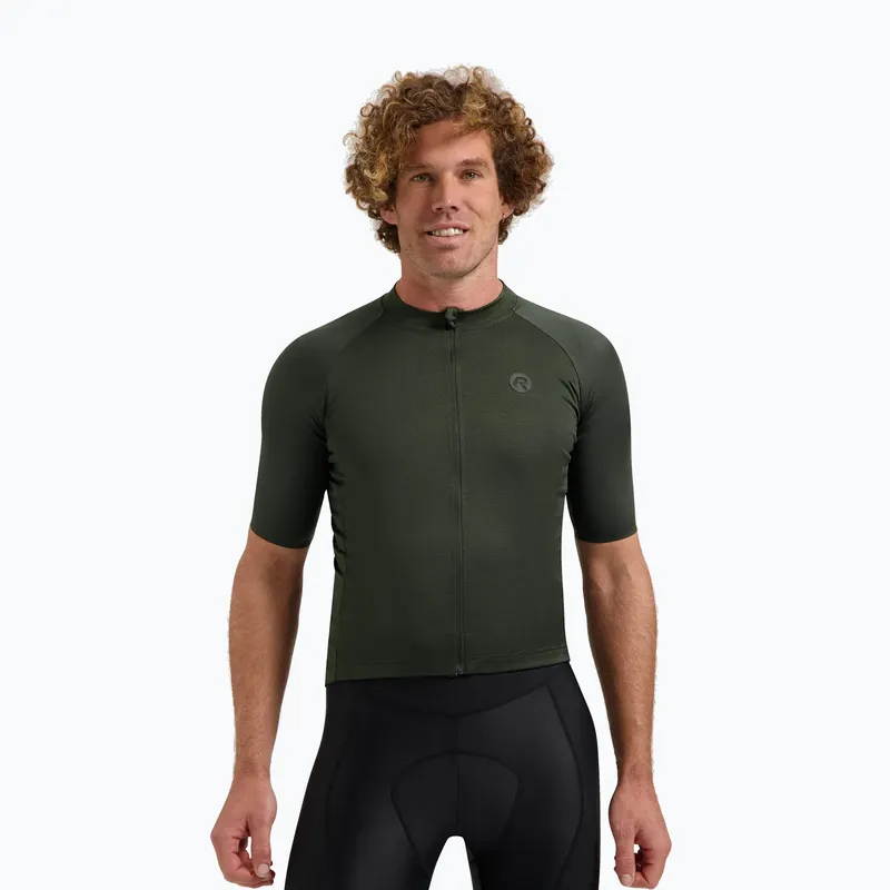 Pánský cyklistický dres Rogelli Essential II army green Must-Have