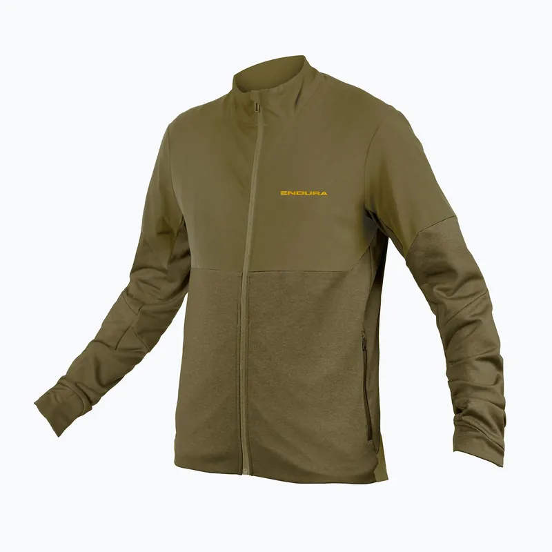 Aktuální Pánská cyklistická mikina Endura Singletrack Thermal FZ tweed green