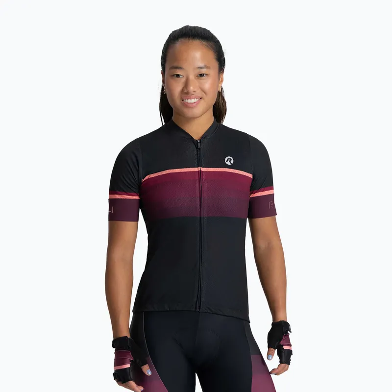 Víkendová Akce Dámský cyklistický dres Rogelli Impress II burgundy/coral/black
